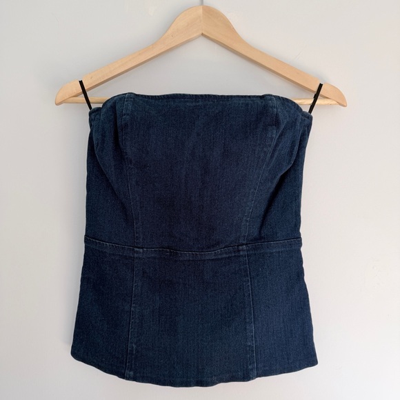 Aritzia Denim Forum 90s Denim Tube Top - Picture 2 of 9